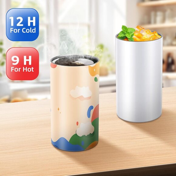 Kids Sippy Cup With 2 Lids, Holy Cow I'm Cute in Blue - Picture 3 of 4